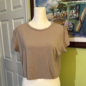 Free People Beige Cropped Top